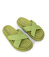 ALVERA Women's Vegan Flat Sandals | Color: Green - variant::litchi