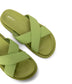 ALVERA Women's Vegan Flat Sandals | Color: Green - variant::litchi