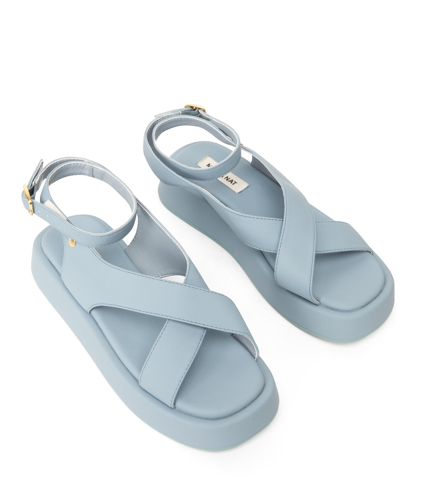 NOYA Women's Vegan Sandals With Straps | Color: Blue - variant::denim