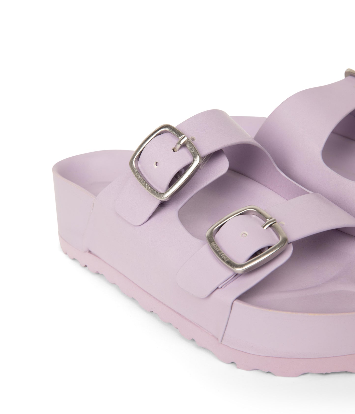 OLAYA Women's Vegan Sandals With Double Straps | Color: Purple - variant::lilac