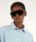 AYA Retro Squared Sunglasses | Color: Black - variant::black