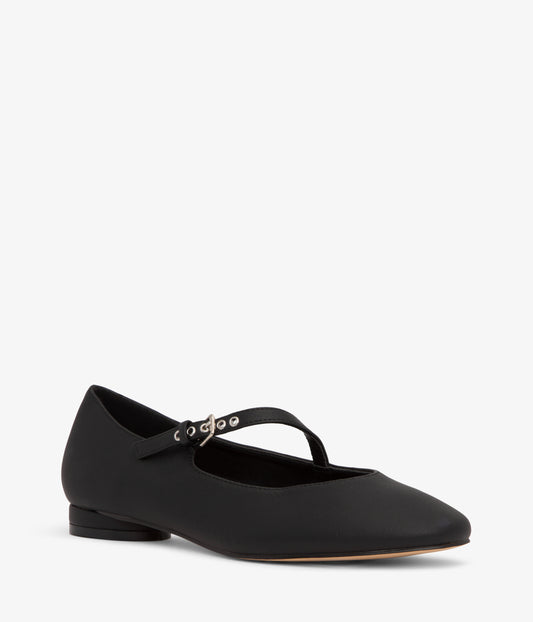 ANAIS Vegan Mary Jane Flats | Color: Black - variant::black