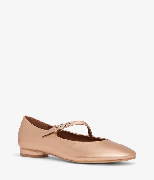 ANAIS Vegan Mary Jane Flats | Color: Pink - variant::rose