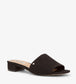 MANYA Vegan Suede Mules | Color: Black - variant::black