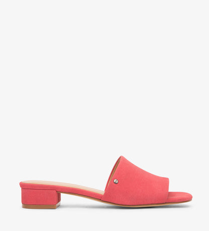 MANYA Vegan Suede Mules | Color: Red - variant::ruby